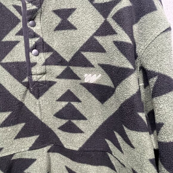 Without Walls Printed Mock Snap Polar Fleece Sweatshirt Urban Outfitters Aztec M - Picture 3 of 7